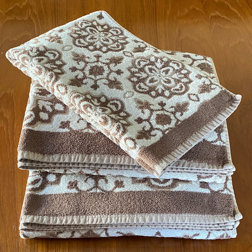 Bella Lux Reversible 3 Piece Towel Set